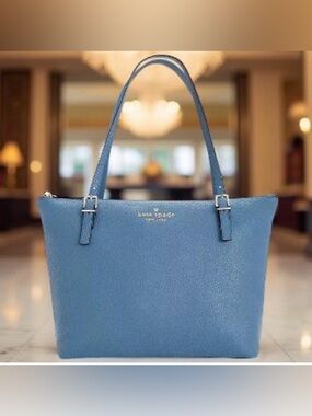 kate spade LIKE NEW New York Watson Lane Maya Leather Tote Bag in blue